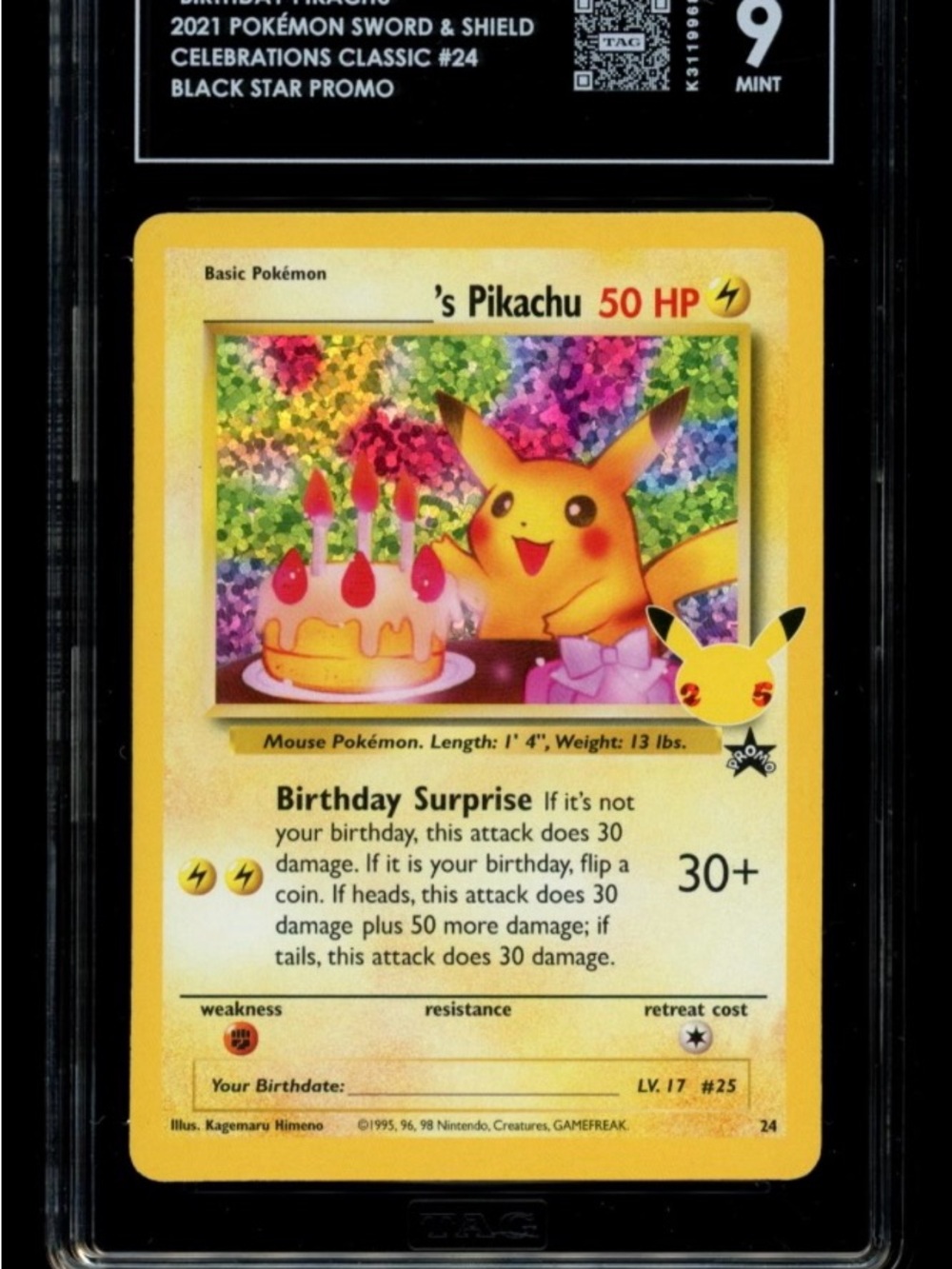 The Pokémon Company ______'s Pikachu Wotc Promo 24/53 Holo English 50 HP
